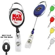 Oval Carabiner Retractable Badge Reel w/ Belt Clip