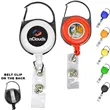 Retractable Carabiner Round Badge Reel w/ Belt Clip