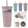 Rhinestone Insulated Tumbler with Straw
