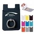 With Ring Stand Stick On Cell Phone Slim Leather Wallet