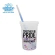 Mood 22 oz. Rainbow Confetti Cup/Straw/Lid Set