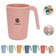 Multi-purpose reusable wheat straw handle drinking cup mug