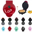 Mini Waffle Maker with Nonstick Surface and Indicator Light