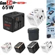 GaN 65W International AC Outlet with 2 USB Ports 3 USB-C