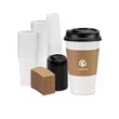 Disposable White Paper Coffee Cup for Hot Cold Beverage