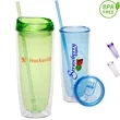 20 oz. BPA free Tall Double Wall Acrylic Tumblers w/ Straw