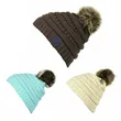 Knit Sports Pompon Beanie Hat