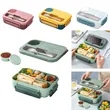 4 Compartment Bento Lunch Box With Tableware