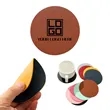 PU Leather Insulated Round Coasters Double Sided MOQ50pcs