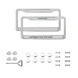 Stainless Steel License Plate Frame Set with Accessories