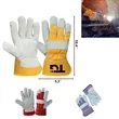 Short Full-Palm Cowhide Cotton Welding Gloves