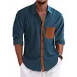 Casual Button Down Long Sleeve Beach Shirt