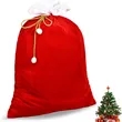 Santa Claus Large Gingham Gift Bag