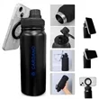 Insulated Water Bottle with Phone Holder Portable 1000ml