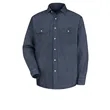 Red Kap Shirts - Men's Long Sleeve Deluxe Denim Shirt