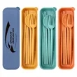 Utensils Set of 4 Wheat Straw Portable Cutlery Knife Forks