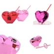 Heart Shaped Cup Plastic Straw Cup