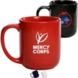 16 oz. Smooth Molded Glossy Coffee Mugs w/ High-curved Grip
