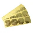 Gold Silver Foil Embossed Stickers
