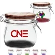 16 oz. Glass Candy Jars w/ Wire Wooden Lid