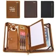 Genuine Leather Padfolio Folder With Zipper