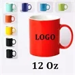 12Oz  Ceramic C handle Logo Print Advertising Coffee Mugs