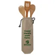 Cotton Tote- Bamboo Utensils Holder