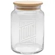26 oz. Etched Apothecary Jar with Bamboo Lid