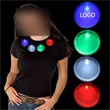 2" Lighted Glow LED Button Pin Badge