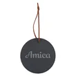 4" Slate Round Ornament