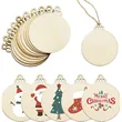 4'' Diy Christmas Wooden Ornaments Unfinished