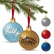 Free Shipping 3.5" Full Color Christmas Ornament - Snowball