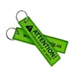 Custom Embroidery Woven Fabric Key Chain Tag