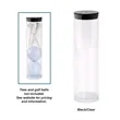 Clear Tube for 2 Golf Balls and Tees