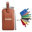 Low MOQ Soft Pu Leather Luggage Tags