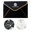 Black Membership Card Envelope with Gold Trim