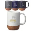 15 oz. Matte Cork Bottom Ceramic Mugs