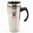 16 oz. Travel Stainless Insulated Coffee Mug w/ handle & lid