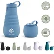 Multi-purpose portable foldable large silicone water bottle