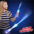 15" White Fiber Optic LED Light Up Glow Wand with Strobe