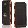 Portable Solar Charger Waterproof Power Bank w/ Flashlights