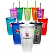 16 oz. Double Wall Acrylic Tumbler With Straw