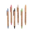 Retractable Wheat Straw Cork Recycled Ballpoint Pen