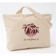 Zippered Cotton Canvas Tote 12 oz