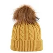 Cable Knitted Pom-Pom Beanie