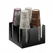 4-Compartment Black Acrylic Cup Organizer