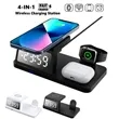 4 in 1 Wireless Charging Station with Digital Alarm Clock