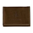 Andrew Philips® Leather Contrast Stitch Tri-Fold Wallet