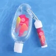 Moisturizing Hand Sanitizer & Lip Moisturizer Carabiner Kit