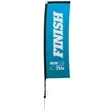 10' Premium Rectangle Sail Sign Flag, 1-Sided, Ground Spike